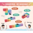 【Qbi 塊樂方程式】寶可夢一起玩Qbi軌道-彩虹軌道入門組(8pcs/皮卡丘/小火龍/伊布/軌道車/磁吸積木/Qbi)