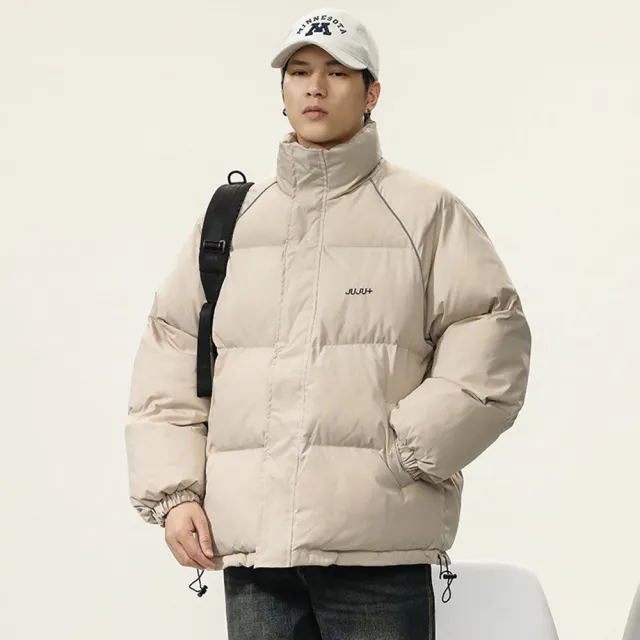 【米蘭精品】現貨+預購 麵包服外套休閒夾克(加厚立領保暖麵包服男外套3色74iz66)