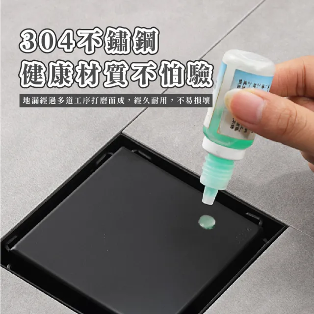 【防蟲專家】10*10方型雙面可用隱形地漏芯(集水槽 排水地板 落水頭 水門 地漏 排水孔蓋 地漏塞 防臭)