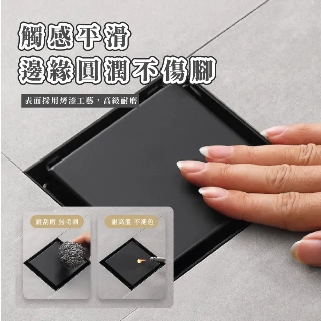 【防蟲專家】10*10方型雙面可用隱形地漏芯(集水槽 排水地板 落水頭 水門 地漏 排水孔蓋 地漏塞 防臭)