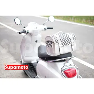 【Supamoto】DP12復古後座箱―小 (黑白格皮革行李箱/復古檔車改裝/機車置物箱)