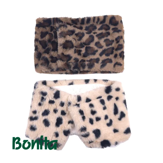 【Bonita 葆倪】雙釦、雙面豹紋圍脖-967-4543(日本進口雙面溫暖圍脖)
