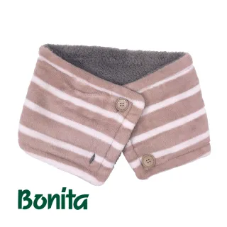 【Bonita 葆倪】雙釦、雙面條紋圍脖-967-4540(日本進口雙面溫暖圍脖)