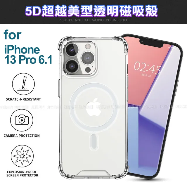 【CITY BOSS】for iPhone13 Pro 6.1 5D超越美型透明磁吸殼