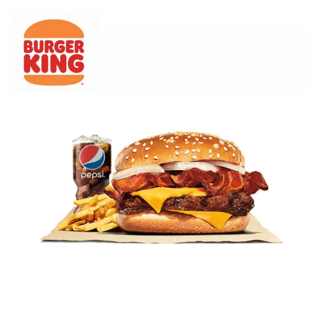 【漢堡王】超值推薦!雙起士培根牛肉堡超省餐(雙起士培根牛肉堡+小份薯條+中杯可樂)喜客券