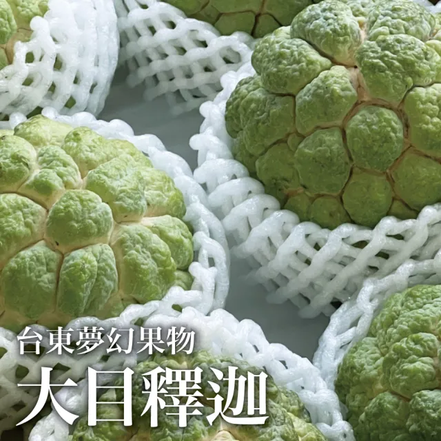 【十翼饌】台東大目釋迦入6-7粒入/5斤x1盒(果肉飽滿多汁/口感Q軟滑嫩)