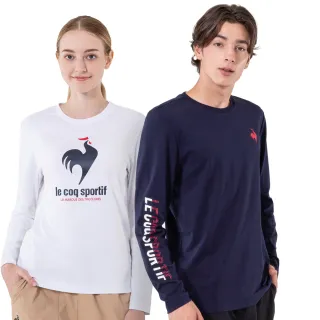【LE COQ SPORTIF 公雞】休閒基礎經典長袖T恤 男女款-4色-LWU21911_LWU23911