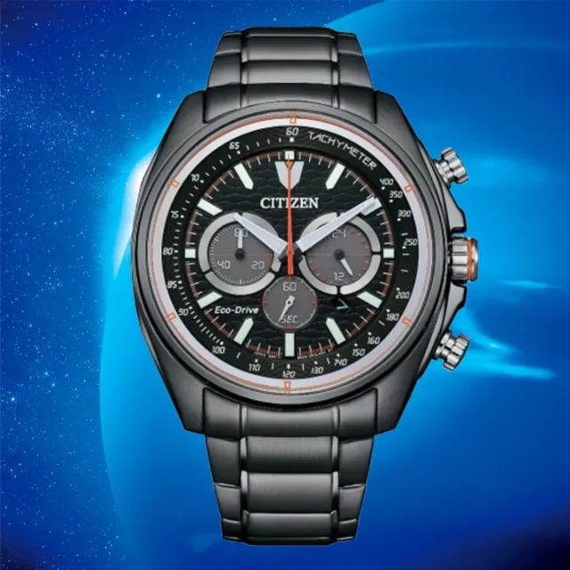 【CITIZEN 星辰】Chronograph系列 三眼計時光動能腕錶/44.7mm(CA4567-82H)