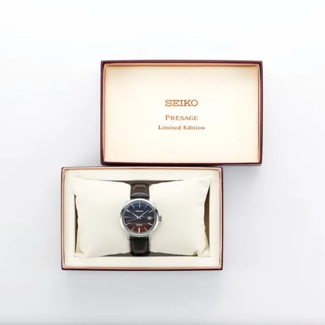 【SEIKO 精工】PRESAGE STAR BAR 限定款夕陽機械錶/40.5mm 母親節(4R35-06F0P SRPK75J1)