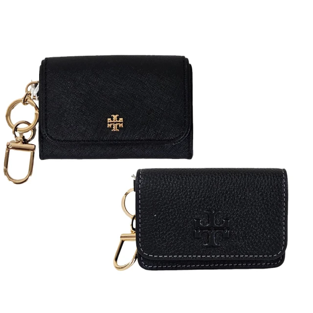 TORY BURCH TB 新款 掛式掀蓋名片夾卡片夾證件夾(荔枝紋黑/防刮黑/贈原廠紙袋/雙11)