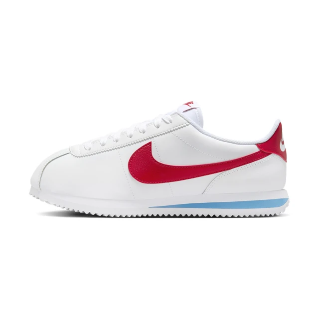 NIKE 耐吉 Cortez 女鞋 白紅藍色 運動 休閒 經典 復古 皮革 小白鞋 阿甘鞋 休閒鞋 DN1791-108