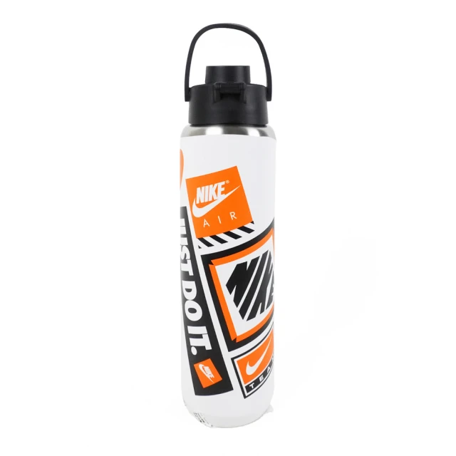 NIKE 耐吉 Recharge 水壺 大口徑 不鏽鋼 保冷瓶 運動水壺 700ml 白(DX7051-114)