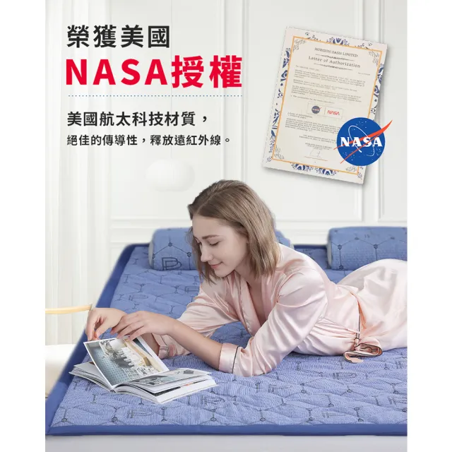 【PP 波瑟楓妮】NASA聯名石墨烯蠶絲超導被1件+石墨烯蠶絲循環床墊1入(林美秀曾國城代言 棉被)