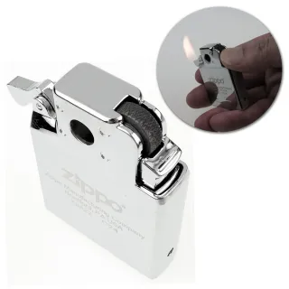 【Zippo】黃色火焰-軟火-煙斗專用-瓦斯型機芯-火石式按壓點火