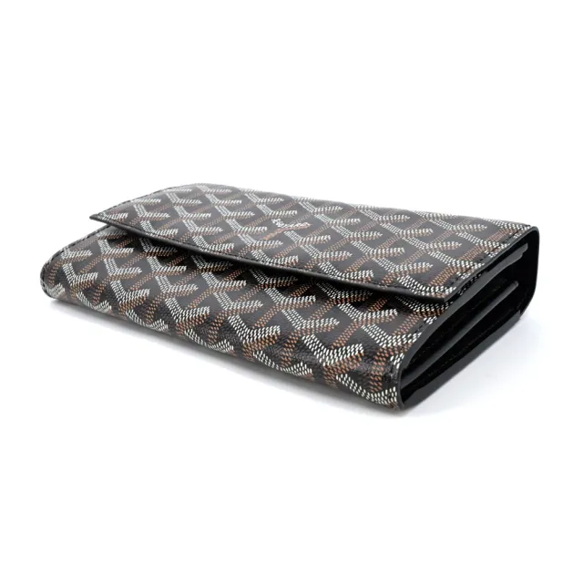 【GOYARD 高雅德】Varenne 經典LOGO防水帆布翻蓋WOC斜背包(黑)