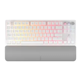 【CORSAIR 海盜船】K70 PRO磁軸RGB TKL 有線鍵盤(白色/英文)