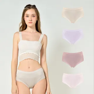 【Chlansilk 闕蘭絹】五件組親膚柔軟42針100%蠶絲中高腰內褲