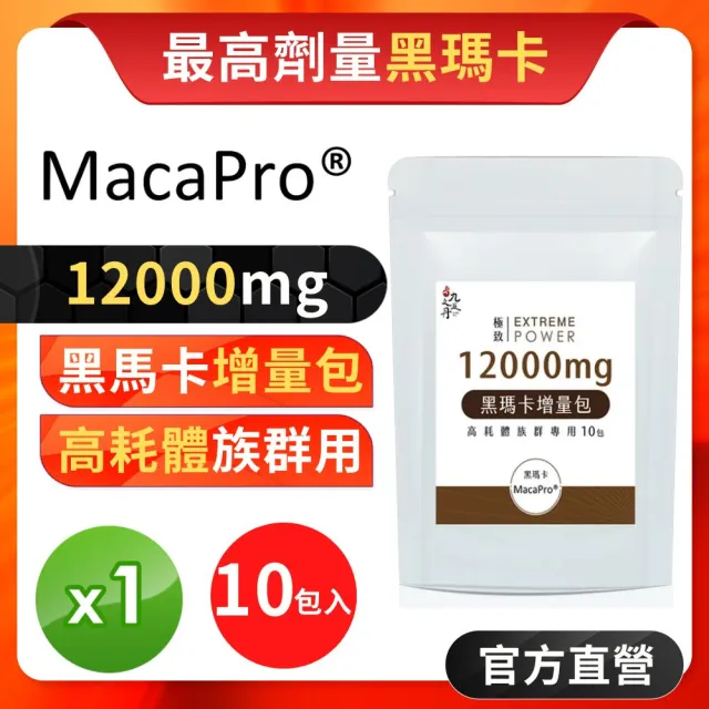 【JIU WU DAN 九五之丹】12000mg Macapro黑瑪卡增量包(增強體力  幫助入睡 馬卡 黑馬卡 瑪卡粉包)