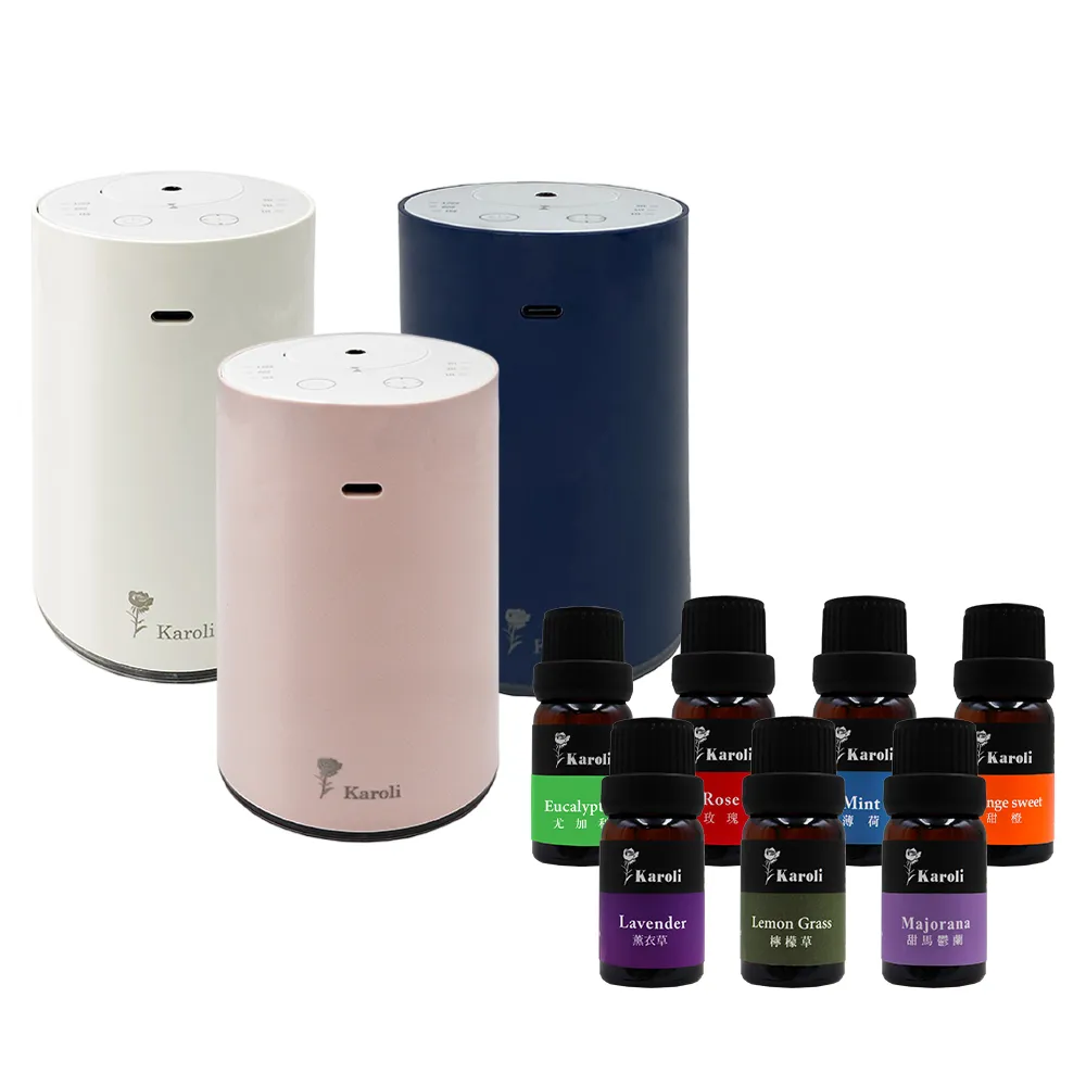 【Karoli 卡蘿萊】舒心療癒行動芳療組(+10ml純精油*7)