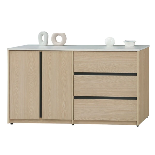 Hampton 漢汀堡 樹敏白榆木5.3尺仿石紋餐櫃下座(餐