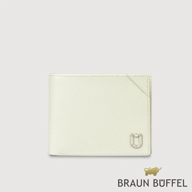 BRAUN BUFFEL 德國小金牛 台灣總代理 斯萊特 12卡中間翻透明窗短-黑色(BF552-317-SGY)