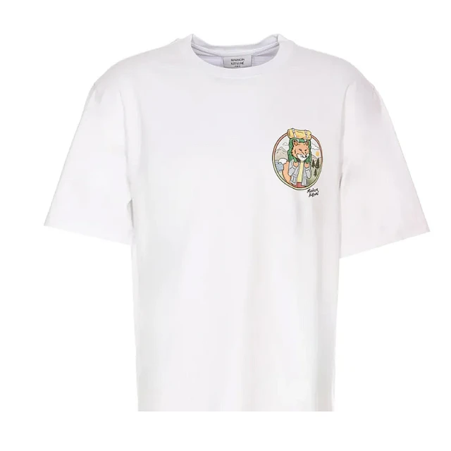 Maison Kitsune 登山小狐狸 白色 中性 純棉 寬鬆 短袖 短T 上衣 S M L(雙11特價新品)