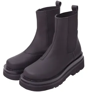 【Ann’S】就是比較瘦-霧面全真皮頂級牛皮切爾西輕量厚底短靴5.5cm(黑)