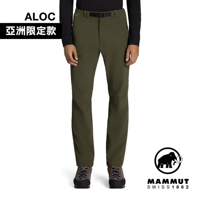 【Mammut 長毛象官方直營】Yadkin 2.0 SO Pants AF Men 日系彈性防潑水登山長褲 深沼澤綠 男款 #1021-01230