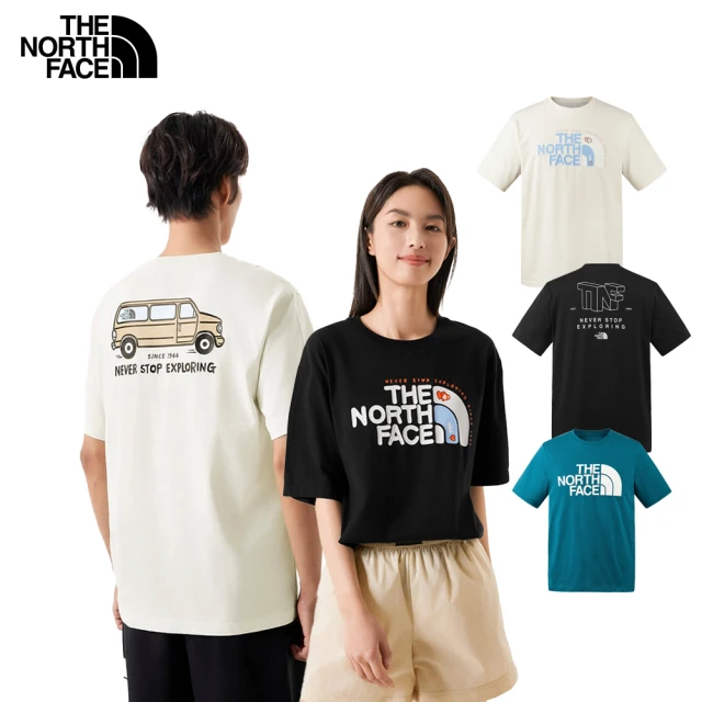 【The North Face 官方旗艦】男女款短Tee-印花款/基本款系列(多款可選)