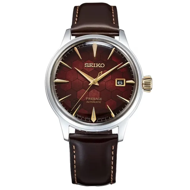 【SEIKO 精工】台灣限量 調酒師 石榴蜂蜜調酒 機械腕錶 推薦 送禮 畢業禮物 (SRPL21J1/4R35-01T0R)