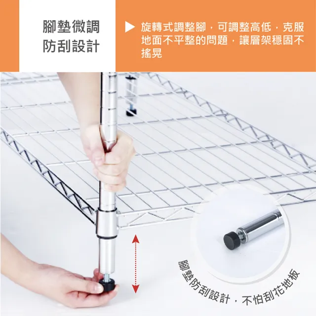 【KIWISH】鐵架MIT四層置物架90x46x150cm(四層架/鐵架/收納架/層架/置物架/電鍍鉻架/鐵力士架)