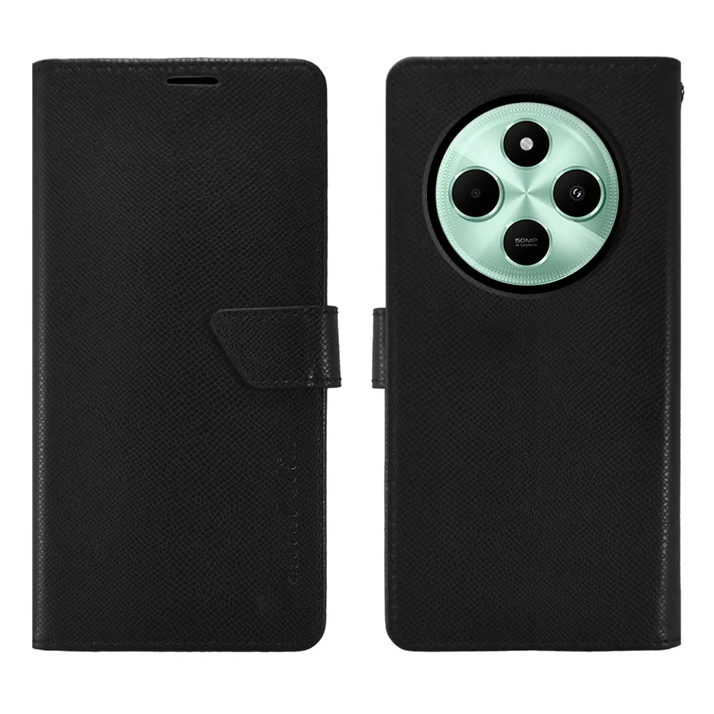 【Metal-Slim】POCO C75 蛇皮壓紋前扣磁吸內層卡夾皮套