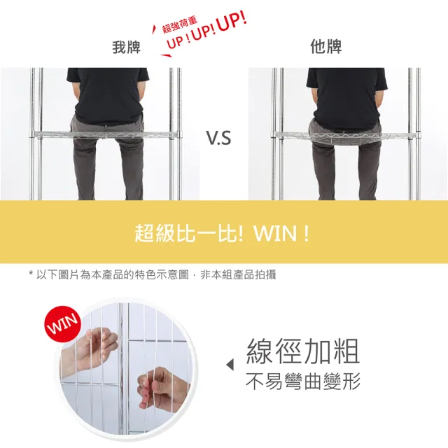 【KIWISH】鐵架MIT耐重四層置物架150x46x180(鐵架/收納架/四層架/層架/置物架/鍍鉻架/鐵力士架/貨架)