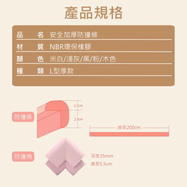 安全加厚防撞條 防撞角L型-4入組(桌角防撞 防撞角 L型防撞角 加厚防撞條 防撞泡棉 寶寶防撞條)