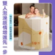 【Zhuyin】便攜式免安裝 泡澡桶 贈收納袋 免充氣摺疊澡盆(折疊泡澡桶 速開浴桶 泡澡浴缸 沐浴桶)