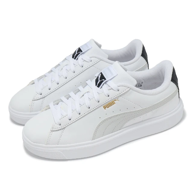 PUMA 休閒鞋 Lajla Clean Wns 女鞋 白 黑 灰 皮革 燙金 小白鞋(397735-03)