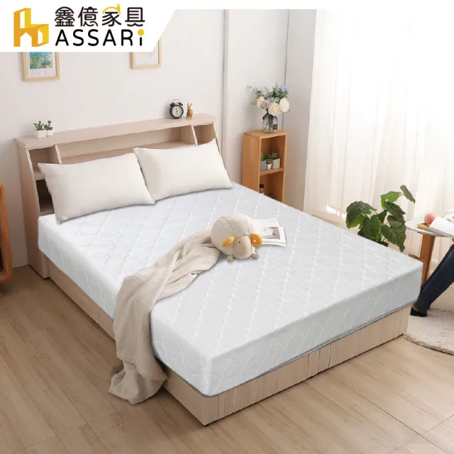 【ASSARI】雙人日式高彈力冬夏兩用彈簧床墊5x6.2尺x18cm