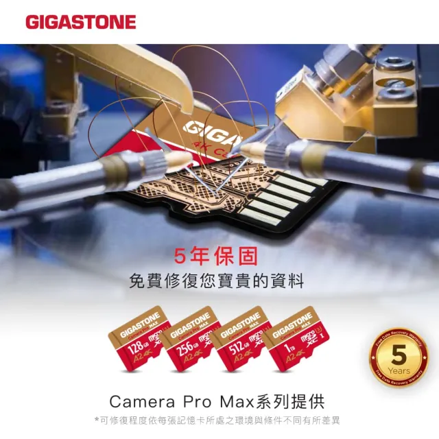 【GIGASTONE 立達】Camera Pro MAX microSDXC UHS-Ⅰ U3 A2 4K 256GB錄影監控記憶卡-2入組(網路攝影機)