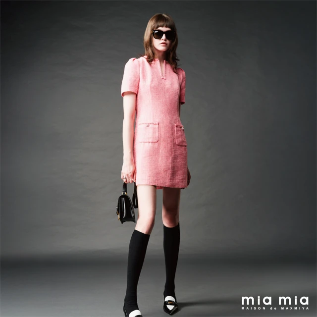 mia mia 撞色條紋緹花針織衫優惠推薦