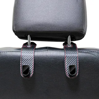 【ANBORTEH 安伯特】碳纖魂動 卡夢鏡面掛勾-2入-快(車用掛勾 椅背掛勾 收納掛勾 置物掛勾)
