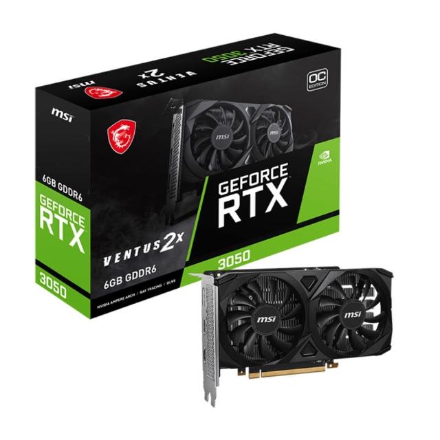 【MSI 微星】GeForce RTX 3050 VENTUS 2X E 6G OC 顯示卡