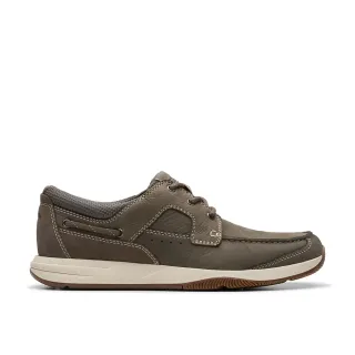 【Clarks】男鞋 Sailview Lace  縫線工藝設計3眼孔船型鞋 休閒便鞋(CLM76973C)