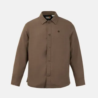 【Timberland 官方旗艦】男款咖啡色法蘭絨長袖襯衫(A44E5BK1)