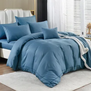 【FOCA】贈雙重好禮 石墨烯精透綿床包/雪絨棉床罩兩用被床組(單/雙/加大均一價)