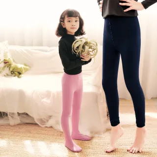 【GIAT】買2送1件組-兒童厚刷毛褲襪/九分褲襪 寒流保暖 出國賞雪禦寒(台灣製MIT-加贈同款黑色1件 保暖)