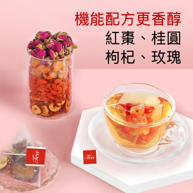 【IISO】機能玫瑰四物美妍茶（女神養顏茶）x4盒組(6gX12入/盒;補氣茶、機能茶、玫瑰花枸杞茶)