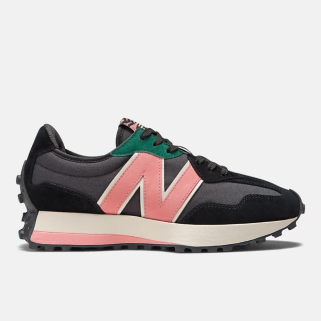 NEW BALANCE 男女 復古鞋 經典 休閒 327系列 麂皮 燈心絨 潮流 紐巴倫 黑 粉(U327CNT)