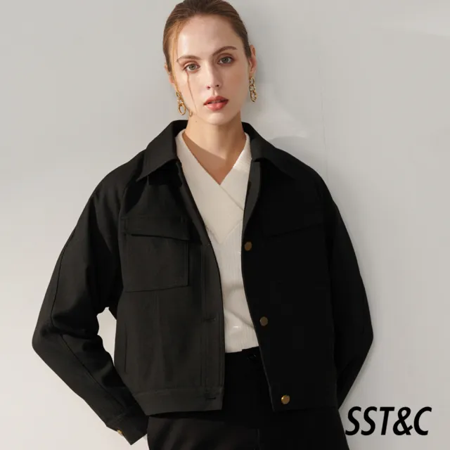 【SST&C】女裝 黑色翻領短外套01122409004(換季55折)