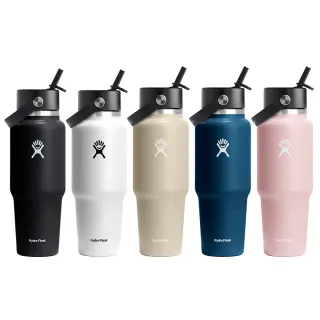 【Hydro Flask】32oz/946ml 寬口 提環 吸管 隨行杯 保溫瓶 多色可選(保溫 保冰 保冷 大容量 車架)