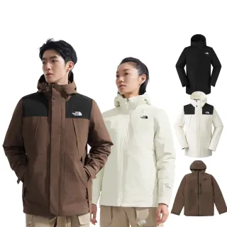 【The North Face 官方旗艦】一件抵多件-男女款防水透氣羽絨/鋪棉內裡三合一外套(多款任選)